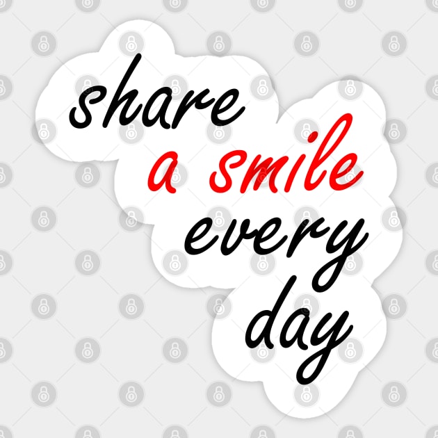 share a smile every day Sticker by sarahnash